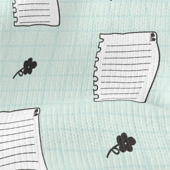 Blank Paper And Flowers Stretch Jersey