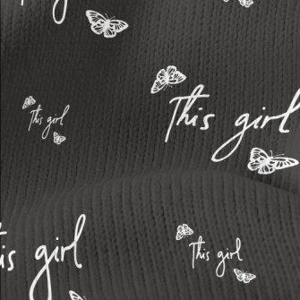 Girl English And Line Butterfl Stretch Jersey