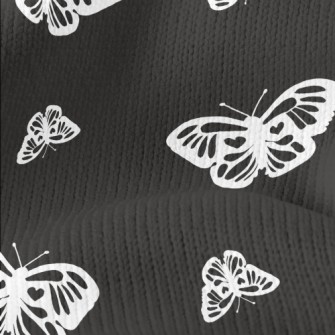 White Delicate Butterfly Stretch Jersey