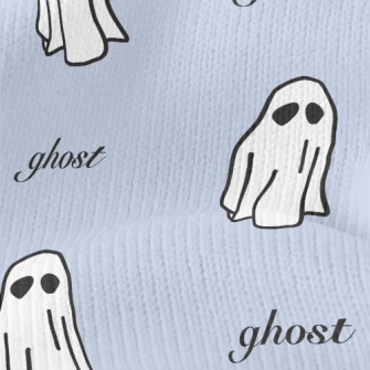 White Cute Ghost Stretch Jersey