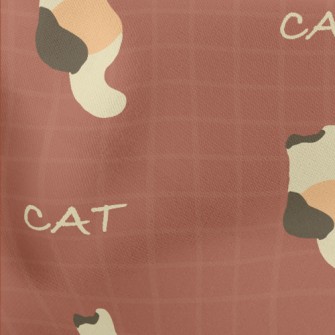 Three-color Tabby Cat Lightweight Cotton Poplin