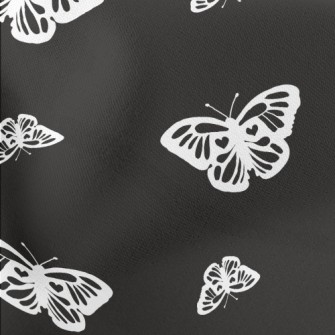 White Delicate Butterfly Lightweight Cotton Poplin