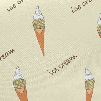 Sweet Flavor Ice Cream Midweight Cotton Poplin