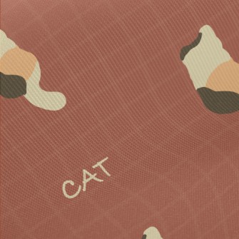 Three-color Tabby Cat Midweight Cotton Poplin