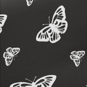 White Delicate Butterfly Midweight Cotton Poplin