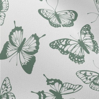 Monochrome Realistic Butterfly Chiffon