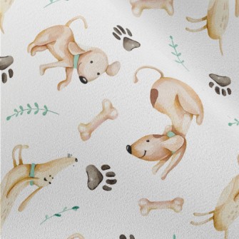 Hand Drawn Naughty Dog Chiffon