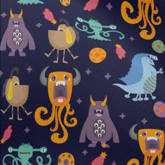 Strange Colorful Alien Monster Chiffon