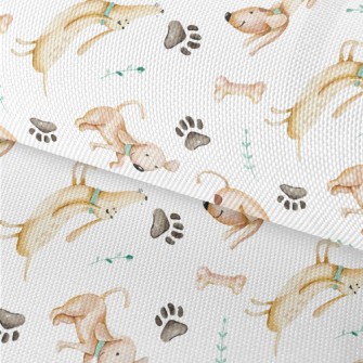 Hand Drawn Naughty Dog Waterproof Oxford