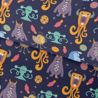 Strange Colorful Alien Monster Waterproof Oxford