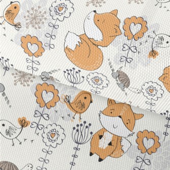 Hand Drawn Line Drawing Fox Waterproof Oxford