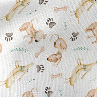 Hand Drawn Naughty Dog Waterproof Canvas