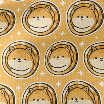 Shiba Inu Turned Into Gold Coi Waterproof Canvas