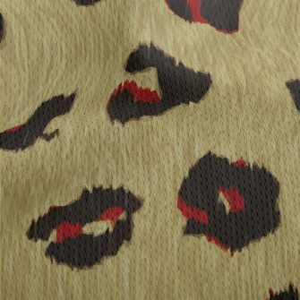 Rich Leopard Print Athletic Mesh Flat Back