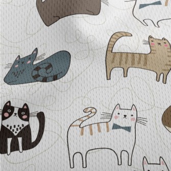 Various Cute House Cats Athletic Mesh Flat Back