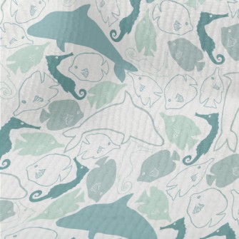 Color Block Dolphin Seahorse F Terry