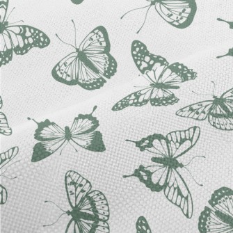 Monochrome Realistic Butterfly Performance Linen