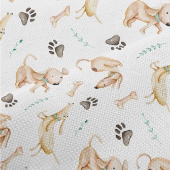 Hand Drawn Naughty Dog Performance Linen