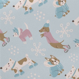 Dog Wearing Winter Clothes Twill