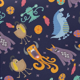 Strange Colorful Alien Monster Twill