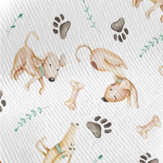 Hand Drawn Naughty Dog Standard Corduroy