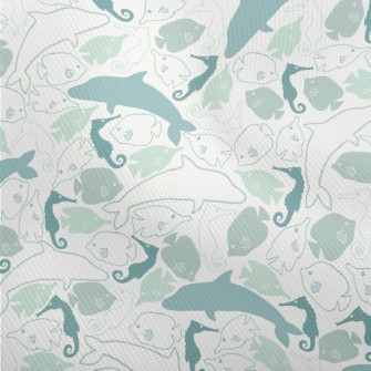 Color Block Dolphin Seahorse F Dobby