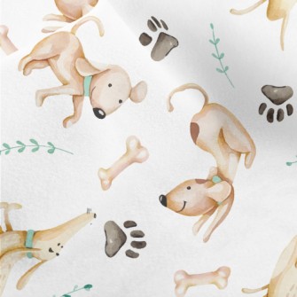 Hand Drawn Naughty Dog Micro Fleece