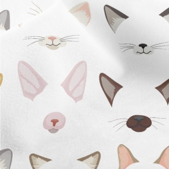 Different Cat Ears And Noses Micro Fleece