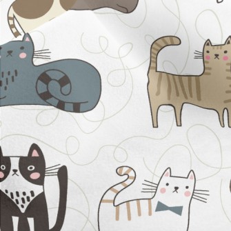 Various Cute House Cats Micro Fleece