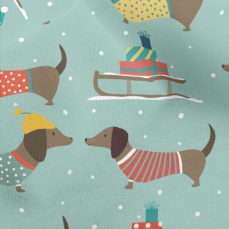 Dachshund Dressed Warmly For W Micro Fleece