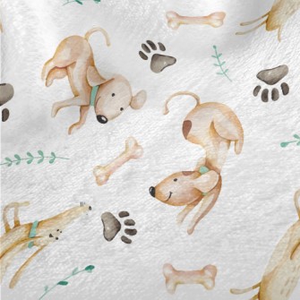 Hand Drawn Naughty Dog Minky