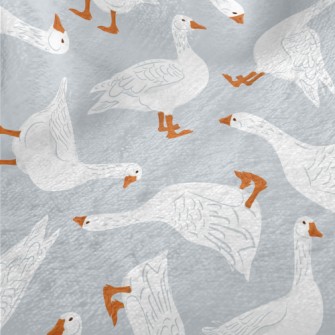 Hand Drawn Goose Minky