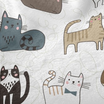 Various Cute House Cats Minky