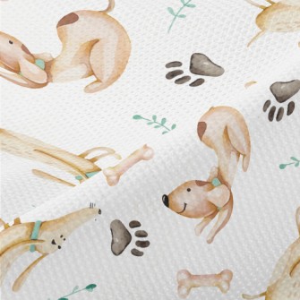 Hand Drawn Naughty Dog Piqué