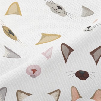 Different Cat Ears And Noses Piqué