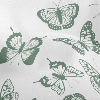 Monochrome Realistic Butterfly Lightweight Performance Linen