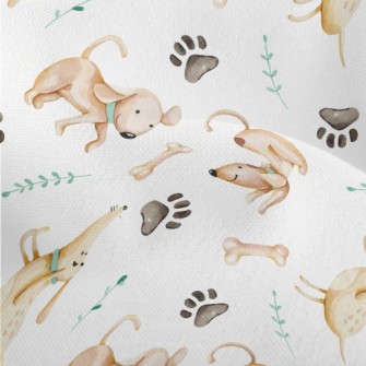 Hand Drawn Naughty Dog Lightweight Performance Linen