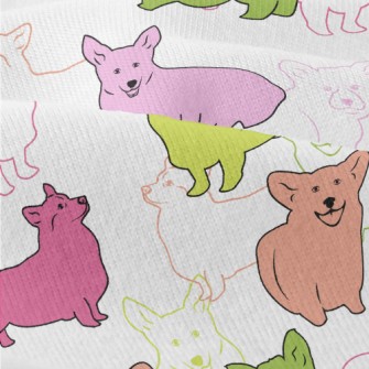 Brightly Colored Corgi Modern Jersey