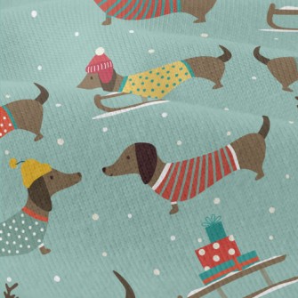 Dachshund Dressed Warmly For W Modern Jersey