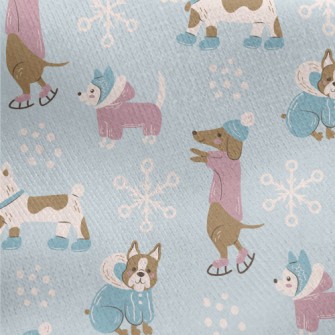 Dog Wearing Winter Clothes Jersey Backed Fleece