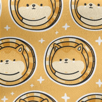 Shiba Inu Turned Into Gold Coi Jersey Backed Fleece