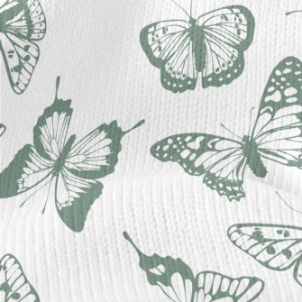 Monochrome Realistic Butterfly Stretch Jersey