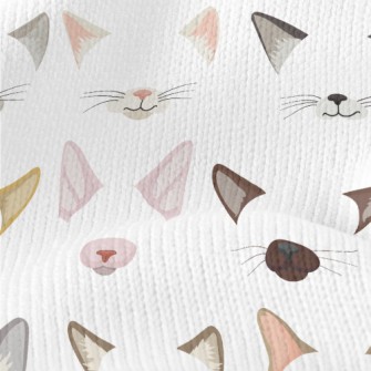 Different Cat Ears And Noses Stretch Jersey