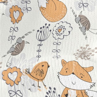 Hand Drawn Line Drawing Fox Stretch Jersey