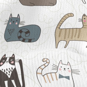 Various Cute House Cats Stretch Jersey