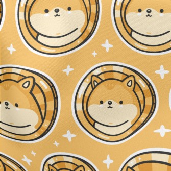 Shiba Inu Turned Into Gold Coi Lightweight Cotton Poplin