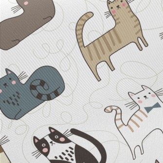 Various Cute House Cats Midweight Cotton Poplin