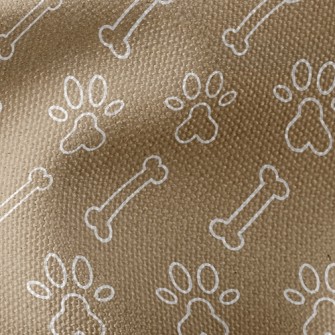 Dog Footprints Dog Bones Waterproof Canvas