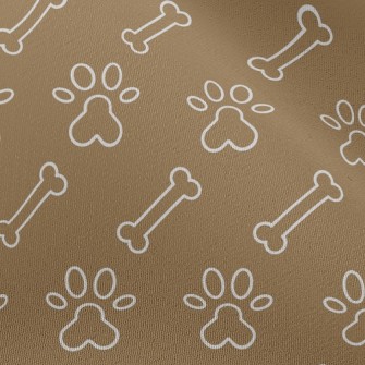Dog Footprints Dog Bones Chiffon