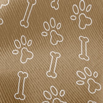 Dog Footprints Dog Bones Standard Corduroy
